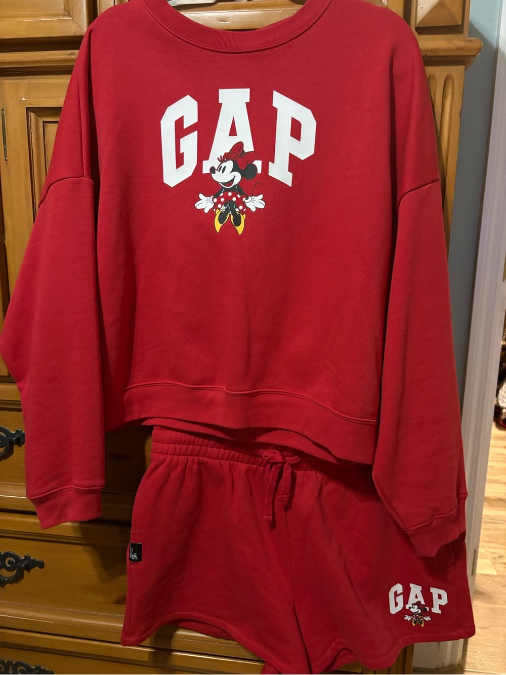GAP Red Minnie Mouse Crewneck Sweater